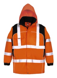[480920] LeiKaTex® Parka Warnschutz warnorange/schwarz