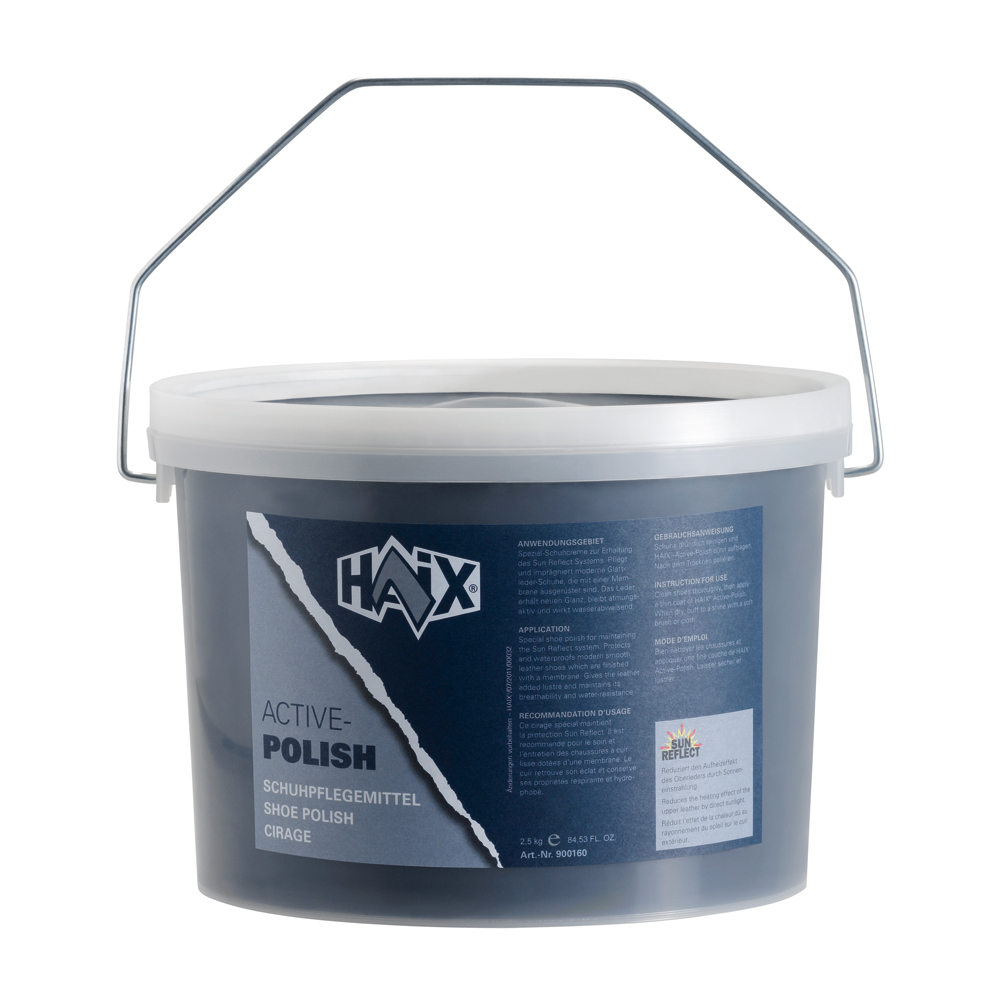 HAIX Schuhcreme schwarz 2,5 kg im Eimer Pflege für Glattleder-Schuhe mit Membrane