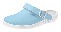 [7081] ABEBA Berufsschuhe the Original 7081 Clog hellblau/weiß