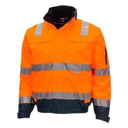 [7140] NITRAS® 7140 MOTION TEX VIZ PLUS Warn-Pilotenjacke neonorange/marineblau EN ISO 13688 EN ISO 20471 EN 343 OEKO-TEX