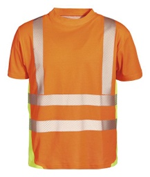 [WATP-OGE] PKA Warnschutz-T-Shirt orange/gelb Klasse 2, Polyester
