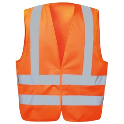 [22682] wicaTex® *KARL* Polyester-Warnweste mit Schulterreflex orange