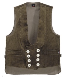[50026] FHB EMIL Zunftweste Trenkercord oliv-braun