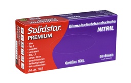 [001393] Solidstar® PREMIUM Nitril-Einmalschutzhandschuh blau puderfrei TYP A Box á 50 Stk.