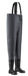 [7-2100] watex DUNLOP® Kanalhose &quot;TOP-Star Safe&quot; S5 grau, Öl- und Säureresistent