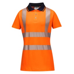 [LW72] PORTWEST® Hi-Vis Cotton Comfort Pro Damen Poloshirt kurzarm - LW72