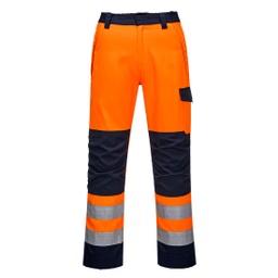 [MV36] PORTWEST® Modaflame RIS Bundhose, Orange/Marine - MV36