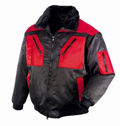 [4180] teXXor® Piloten-Jacke OSLO 4-in-1 schwarz/rot