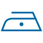 nicht heiß bügeln - 110°C (1 Punkt)